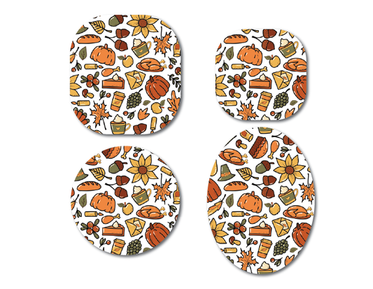 Thanksgiving Doodle CGM Decorative Over Patch (No Hole)