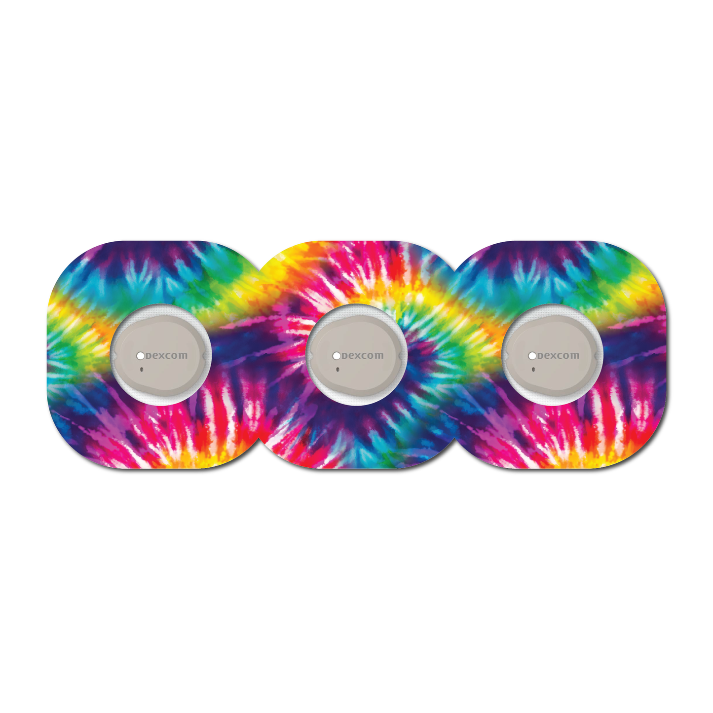Retro Tie Dye 3 Pack CGM Patches