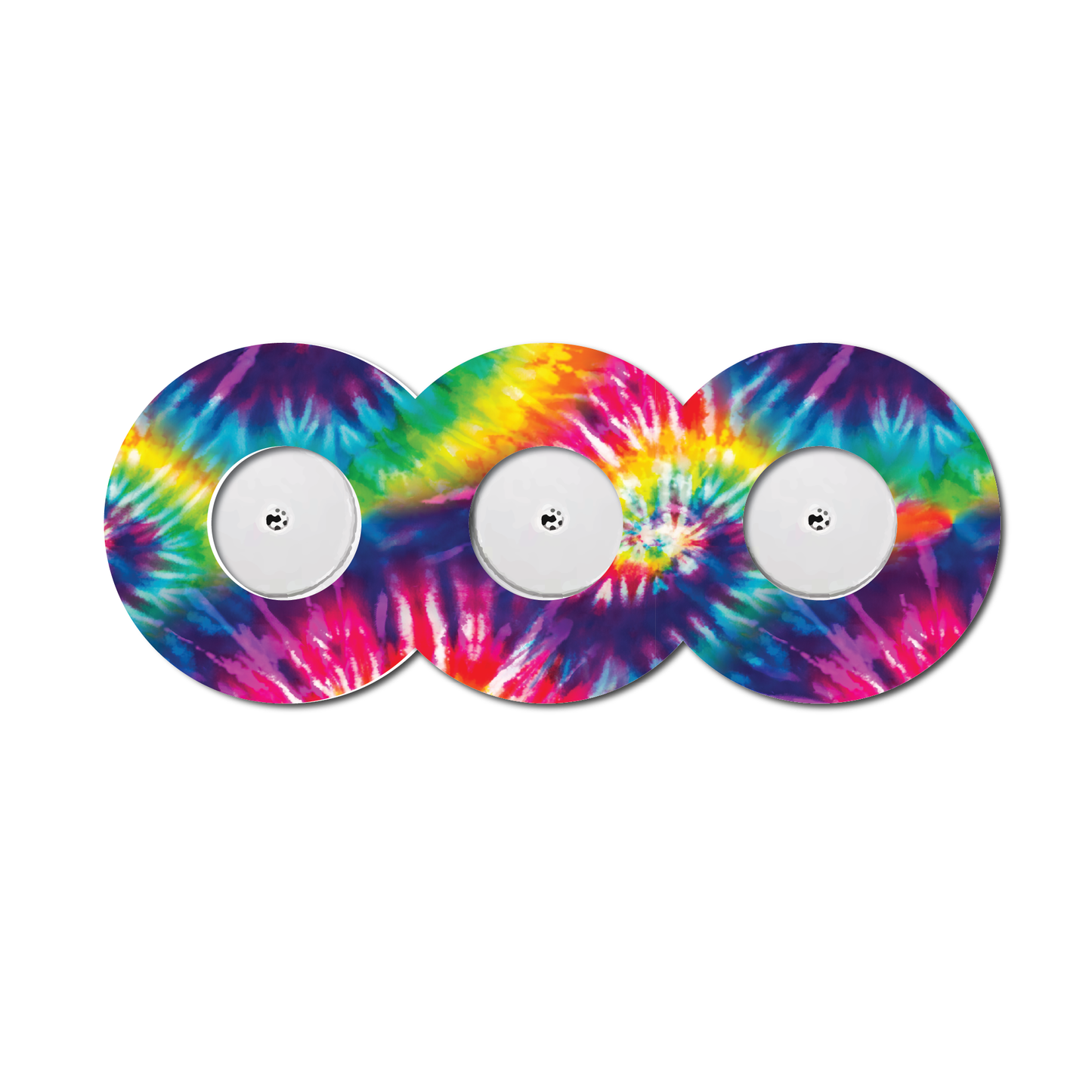Retro Tie Dye 3 Pack CGM Patches
