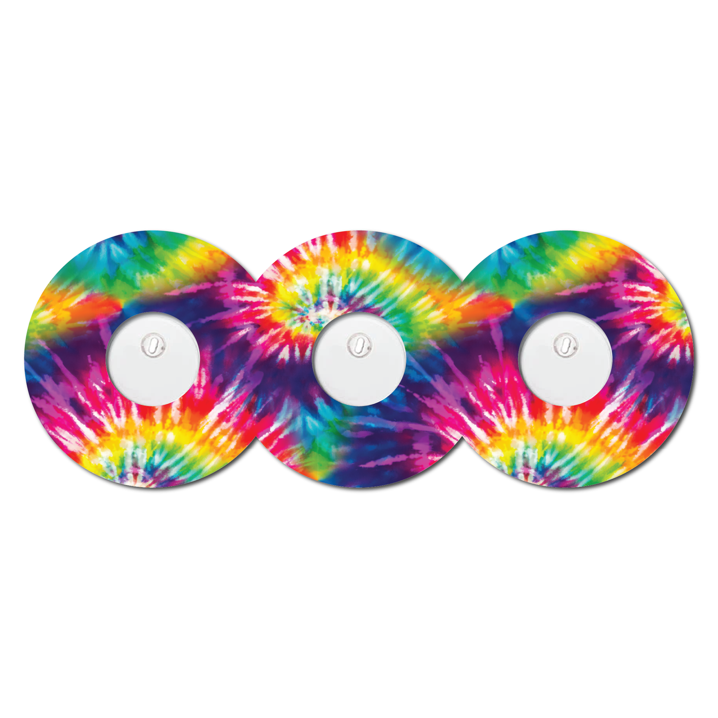 Retro Tie Dye 3 Pack CGM Patches