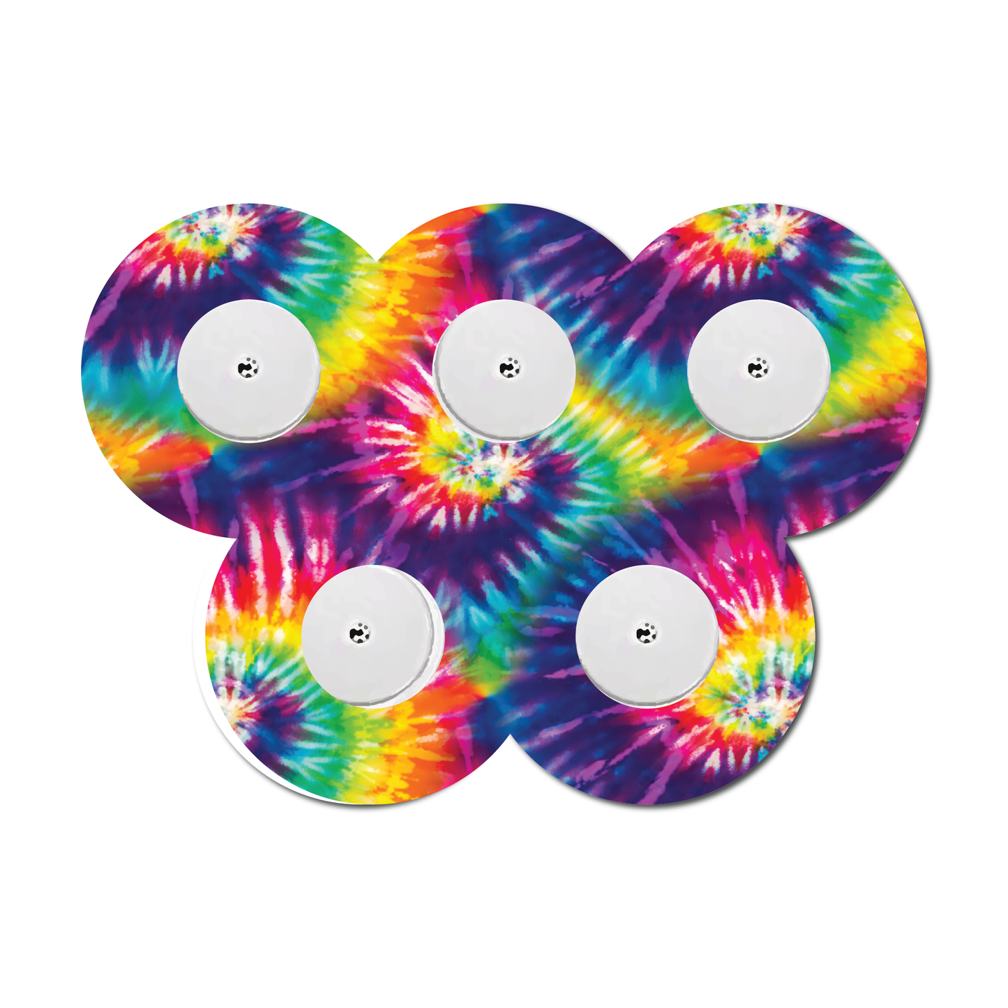 Retro Tie Dye 5 Pack CGM Patches