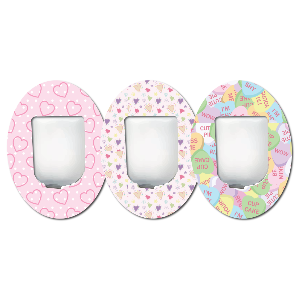 Hearts Collection Omnipod Patch Set of 3