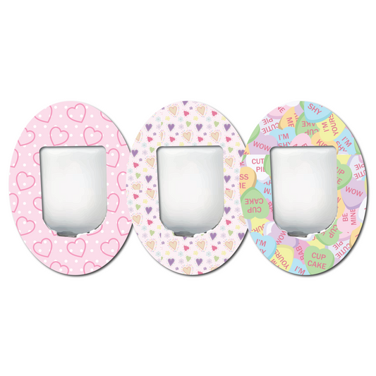 Hearts Collection Omnipod Patch Set of 3