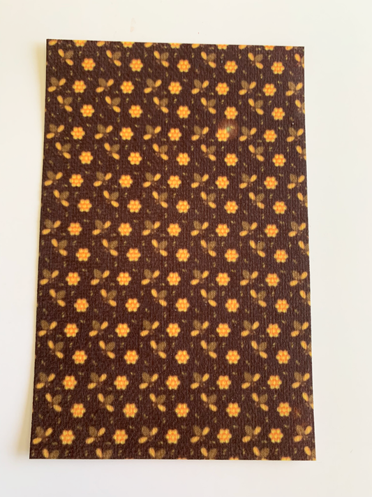 Yellow Flowers on Brown Tubie Tape